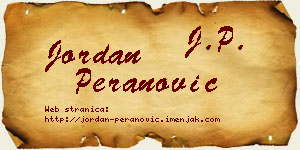 Jordan Peranović vizit kartica